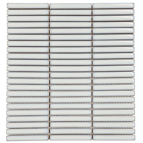 The Mosaic Factory Sevilla mozaïektegel - 30x30cm - 8mm - rechthoek - glans soft wit SW787159
