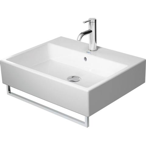 Duravit Vero air Wastafel - geslepen - met kraangat - met overloop - 60x47cm - met wondergliss - inclusief bevestiging - wit SW156991