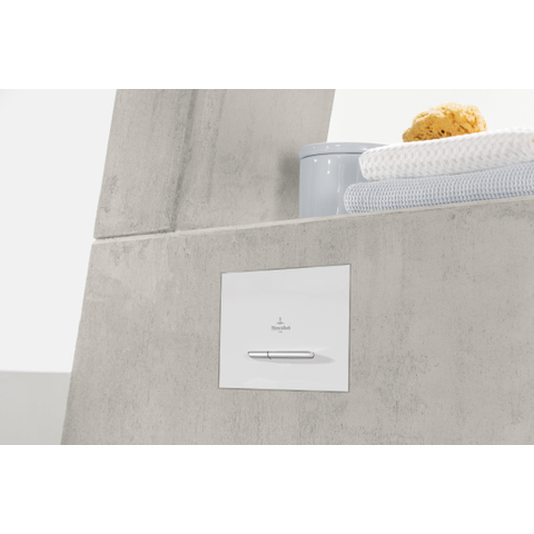 Villeroy & Boch Viconnect bedieningsplaat dualflush frontbediend - 25.3x14.5cm - kunststof - glans wit SW106653