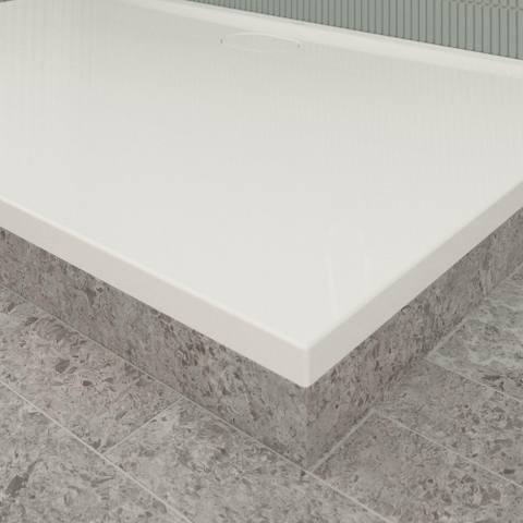 Villeroy & Boch Ecora douchebak - 150x100x3.5cm - afvoer lange zijde - white alpine (wit) SW1558959