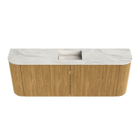 Mondiaz JOYA-DLUX 113.2cm toiletmeubel - ronding links en rechts kleur Oak - Wastafel FAYE positie Midden Zonder kraangat kleur Ostra. SW1422261