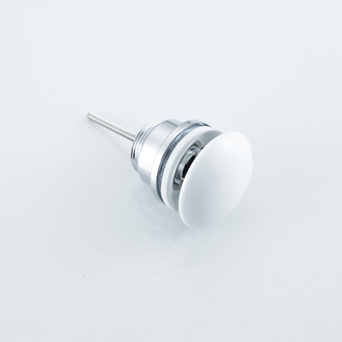 QeramiQ Dely Afvoerplug Always Open - keramiek - glans wit OUTLETSTORE STORE39277