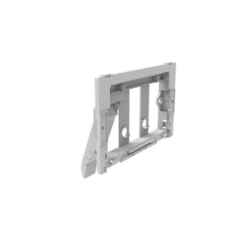FugaFlow Eccelente Plaque de commande Press avec porte-bloqueur de toilettes - pour réservoir encastré Geberit UP320 - double chasse - boutons ronds - plastique - incluant 12 bloqueurs de toilettes mats noirs SW1469344
