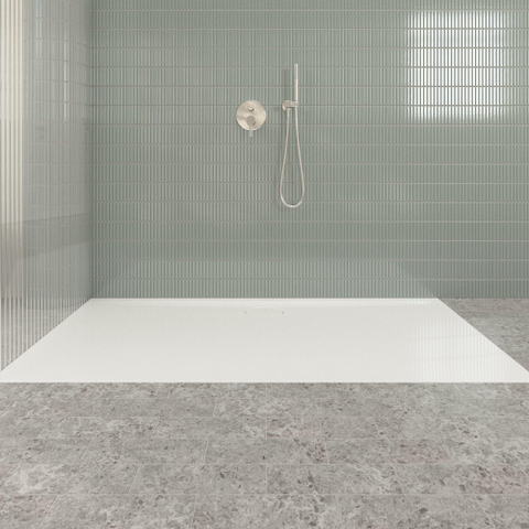 Villeroy & Boch Ecora douchebak - 180x90x3.5cm - afvoer lange zijde - white alpine (wit) SW1559003