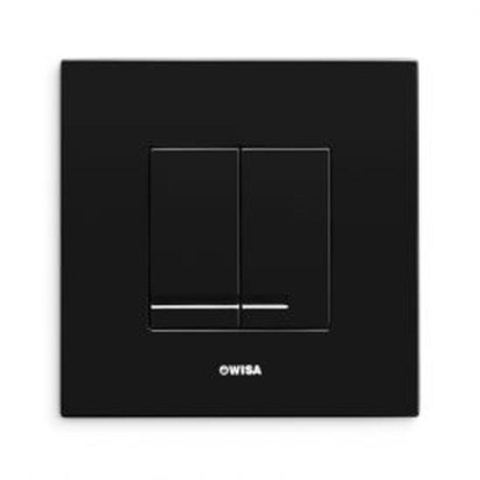 QeramiQ Dely Pack WC - réservoir encastré Wisa - plaque de commande noire - WC - abattant - noir mat SW643462