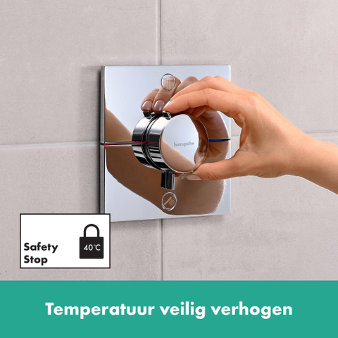 Hansgrohe ShowerSelect Comfort E Thermostaat - inbouw - 2 functies - hoogglans chroom SW918161