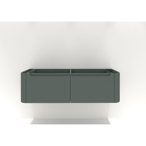 H&R meubles de salle de bains Juice Meuble sous vasque - 140x45x40cm - coins arrondis - 2 tiroirs - poignée intégrée - pétrole mat SW867582