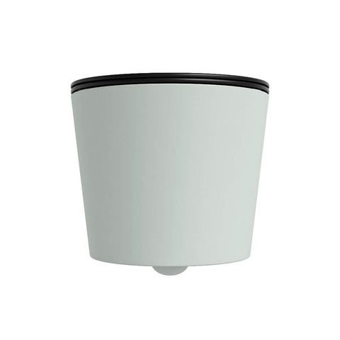 Mondiaz LAVIE WC suspendu – sans bride – 36 x 53 cm – avec abattant softclose – Greey (vert clair/gris), abattant Urban (noir) SW1208742