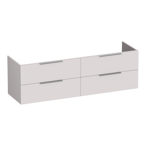 BRAUER Elevate meuble sous-lavabo 160 sans poignées rapportées 4 tiroirs softclose et 2 découpes pour siphon - sable mat SW1200147