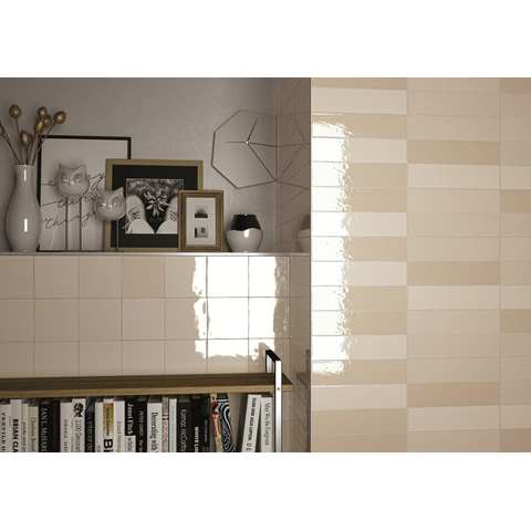 Terravito Quivaro carreau mural - 6.5x26cm - ivoire brillant (crème) SW1122763