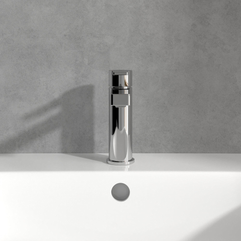 Villeroy & Boch Architectura 1 greeps wastafelkraan - zonder pop up afvoergarnituur - hoogglans chroom SW975128