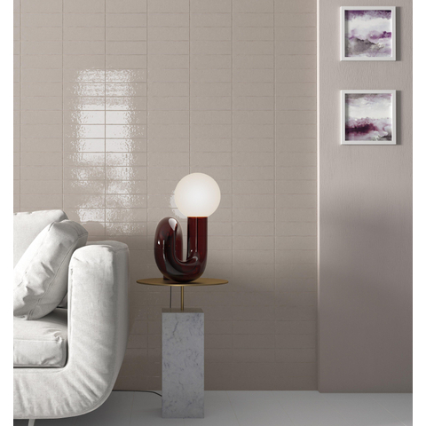 Terravito Nocino carreau mural - 6x18.6cm - Morchella brillant (gris) SW1159384