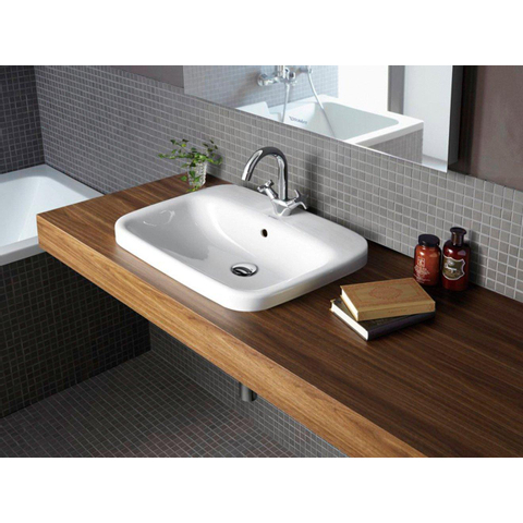 Duravit Durastyle vasque à poser 45,5x56 cm avec trou de robinetterie avec trop-plein blanc SW68336