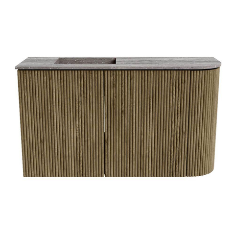Mondiaz JOYA-DLUX 71.6cm toiletmeubel - ronding rechts kleur Dusk - Wastafel FAYE positie Links Zonder kraangat kleur Oza. SW1426003