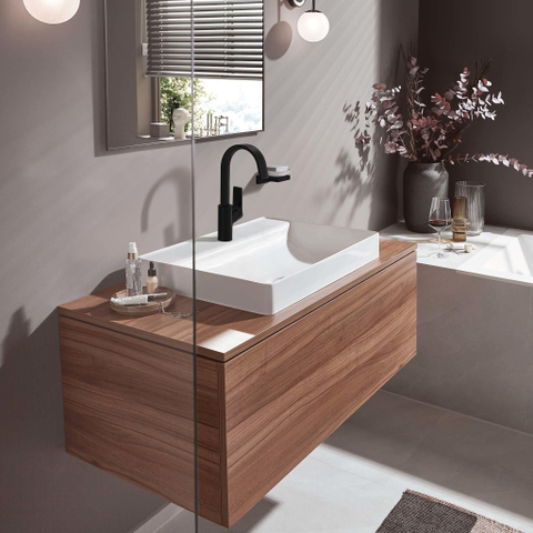 Hansgrohe VIVENIS Eengreeps wastafelmengkraan - 210 met draaibare uitloop - zonder afvoer - mat zwart SW642498