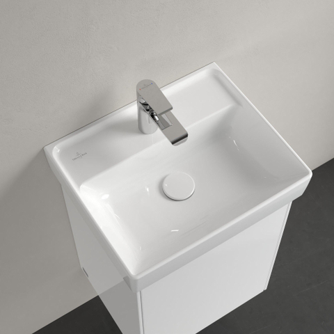 Villeroy & Boch Collaro fontein - 45x37cm - met overloop - 1 kraangat - White Alpine (glans wit) SW358349