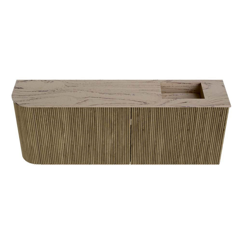 Mondiaz JOYA-DLUX 111.6cm toiletmeubel - ronding links kleur Dusk - Wastafel FAYE positie Rechts 1 kraangat kleur Arena. SW1425784