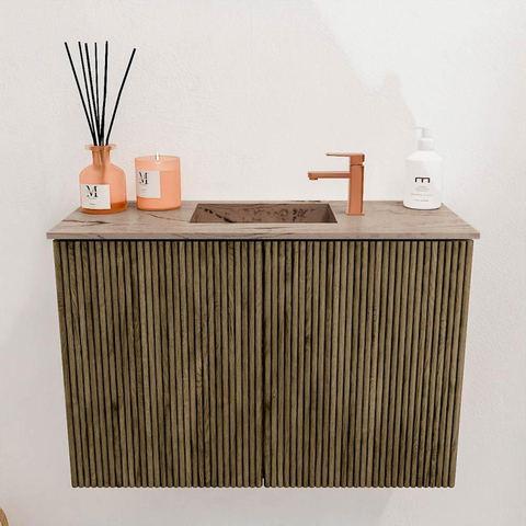 Mondiaz JOYA-DLUX 60cm toiletmeubel - kleur Dusk - Wastafel FAYE positie Midden 1 kraangat kleur Arena. SW1425739