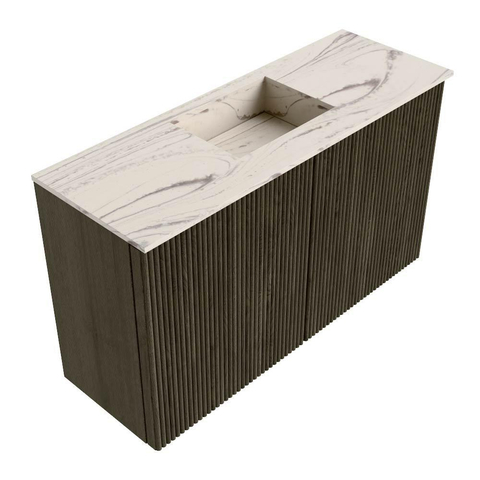 Mondiaz JOYA-DLUX Meuble de salle de bains 70cm - couleur Shadow - Vasque FAYE position Milieu Sans trou de robinet couleur Nata SW1424958