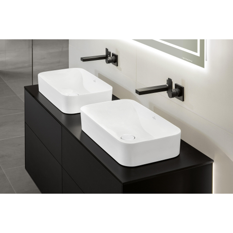 Villeroy & Boch finion opzetwastafel - 60x35cm - zonder kraangat - zonder overloop CeramicPlus - White Alpine (glans wit) SW106464