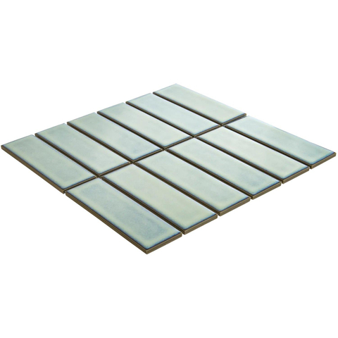 The Mosaic Factory Barcelona mosaïque - 30x30cm - 6.5mm - rectangulaire - turquoise brillant (vert) SW955686