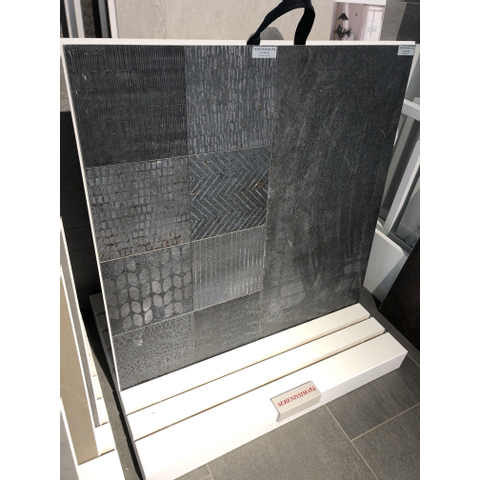 Ceralto Inlay R11 Bande décorative - 25x25cm - 8.5mm - rectifié - Nero SW476789