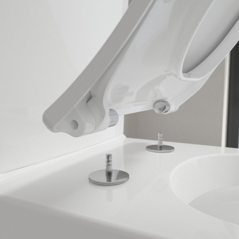 Villeroy & Boch venticello closetzitting slimseat (wrapover) - softclose quick release - quickrelease - White Alpine (glans wit) 1025172