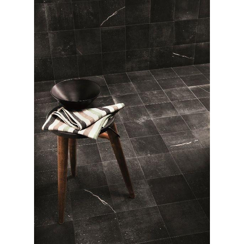 ÉCHANTILLON Terravito Ellino carreau mural et de sol - 20x20cm - 9mm - Carré - Aspect pierre naturelle - Anthracite mat SW736495