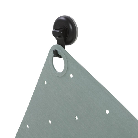 Sealskin Ribb Tapis de bain - 40x70cm - Antidérapant - inclus - crochet noir - Vert SW1421061