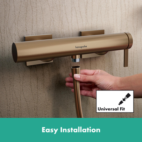 Hansgrohe Tecturis E Eengreeps - opbouw douchemengkraan - geborsteld brons SW918657