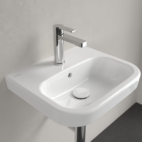 Villeroy & Boch Architectura fontein - 45x38cm - met kraangat - met overloop - White Alpine (glans wit) 1025280