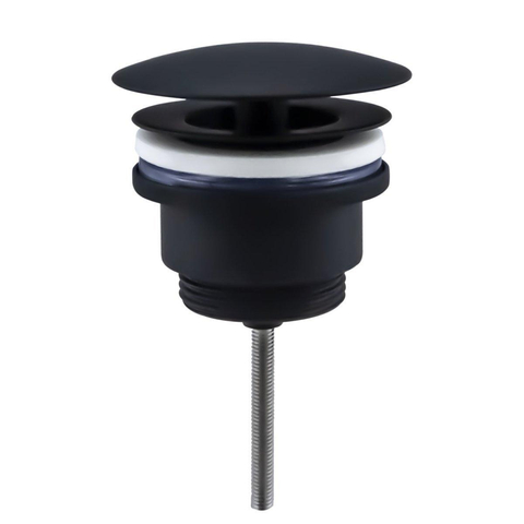 Fortifura Calvi Fonteinkraanset - staande fonteinkraan hoog - always open plug - design sifon - Mat Zwart SW1592649