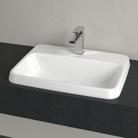 Villeroy & Boch Architectura Lavabo encastré - 600 x 450 x 170 mm - Blanc Alpin CeramicPlus - sans trop-plein - non rectifié SW762330