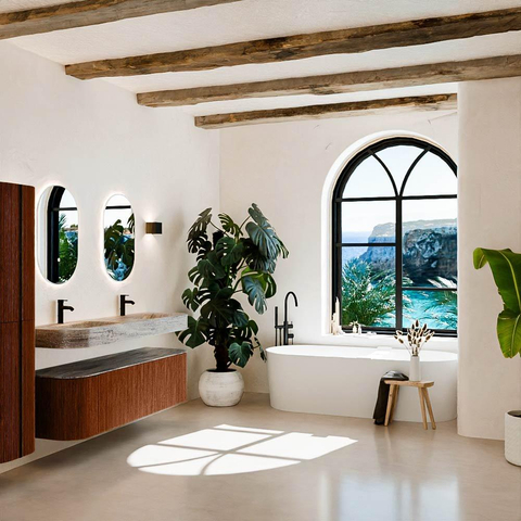 MONDIAZ THOR-DLUX 160cm meuble de salle de bains arrondi gauche + droite couleur Ruby avec 1 tiroir et 2 portes. Vasque suspendue CLOUD Double 2 trous de robinet couleur Oza. SW1465320