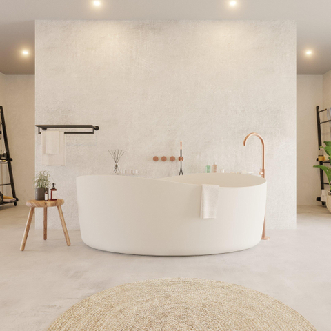 Ideavit Solidharmony vrijstaand bad 175x100cm Solid surface mat wit SW97008