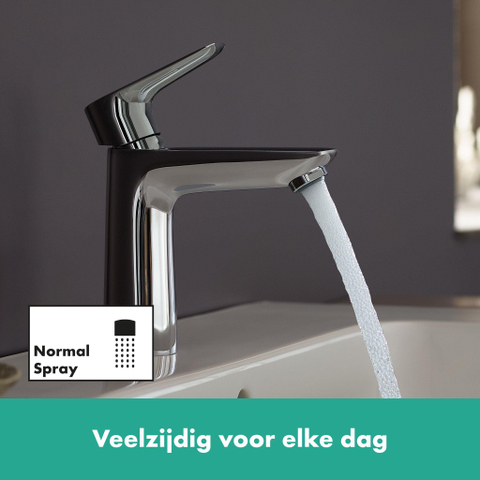 Hansgrohe Talis e 1 greeps wastafelkraan - 110 met afvoerplug - hoogglans chroom SW28984