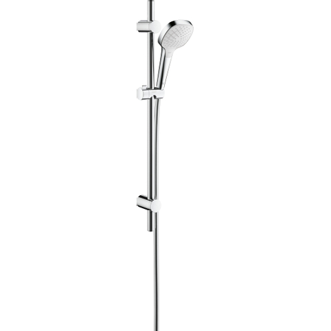 Hansgrohe MySelect Ensemble barre coulissante avec douchette 65 cm. Ø11cm avec 3 types de jets avec flexible de douche et support mural réglable chrome SW547163