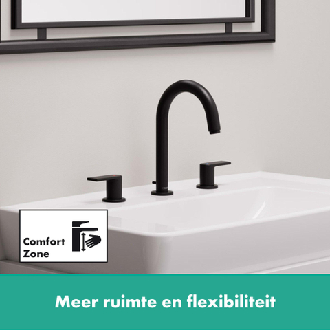 Hansgrohe Vernis Shape wastafelkraan - met waste - mat zwart SW651891
