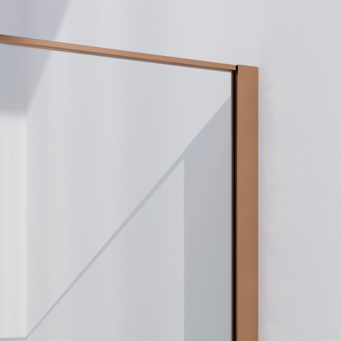 BRAUER Season Inloopdouche set 1 helder glas 90x200 met muurprofiel en lijst rondom koper geborsteld SHOWROOMMODEL SHOW24671