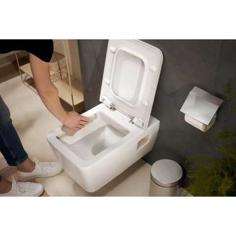 Hansgrohe AddStoris Q closetrolhouder - met klep - hoogglans chroom SW651136