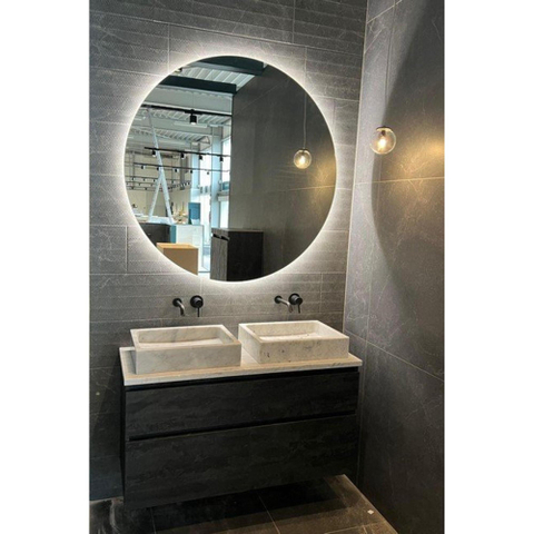 Saniclass Circle Badkamerspiegel - rond - diameter 80cm - indirecte LED verlichting - spiegelverwarming - infrarood schakelaar SHOWROOMMODEL SHOW26725