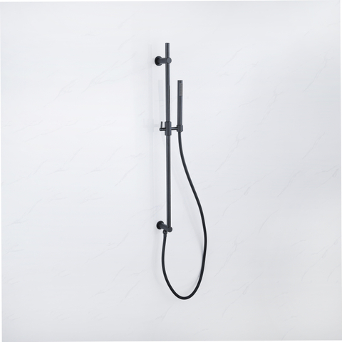 Fortifura Calvi Glijstang - met geïntegreerde - wandaansluitbocht - 90cm - mat zwart SW1111528