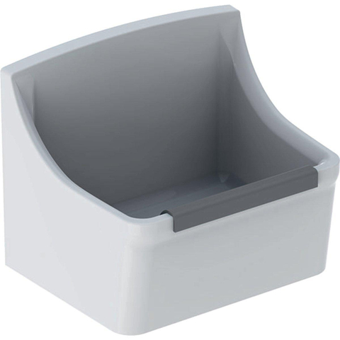 Geberit 300 Basic Norma uitstortgootsteen - met stootrand - 35x45x35cm - zonder gaten - voor emmerrooster - met KeraTect - wit SW417509