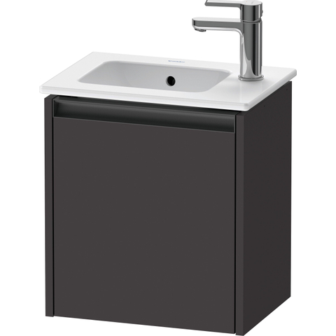 Duravit Ketho.2 Fonteinkast - met 1 deur - 41x29.2x44cm rechts - met greep antraciet - grafiet supermat SW772338