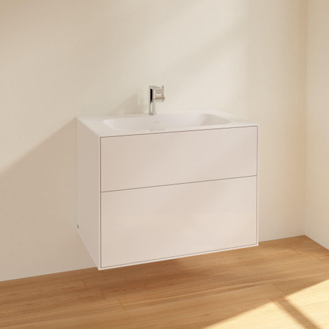 Villeroy & Boch finion wastafelonderbouwkast - met 2 ladenen - 79.6x59.1x49.8cm - voor meubelwastafel - 4164 80/81/84 - mat wit SW106675