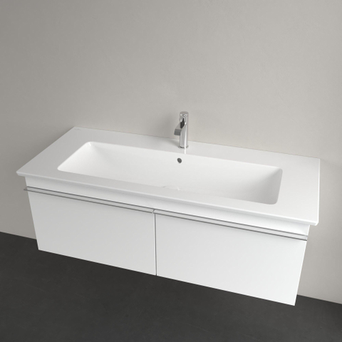 Villeroy & Boch venticello wastafel - 120x50cm - 1 kraangat overloop ceramic plus - White Alpine (glans wit) 1025111