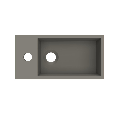 Arcqua Flair lave-mains - 36x18x9cm - quartz - trou robinet gauche - quartz gris mat SW1474776