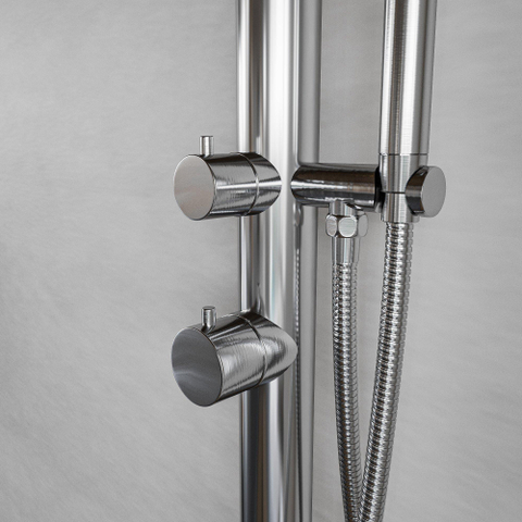 Fortifura Outdoor Original Colonne de douche de jardin avec douchette inox brossé SW278127
