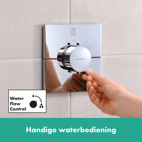 Hansgrohe ShowerSelect Comfort E Thermostaat - inbouw - 1 functie - hoogglans chroom SW918023