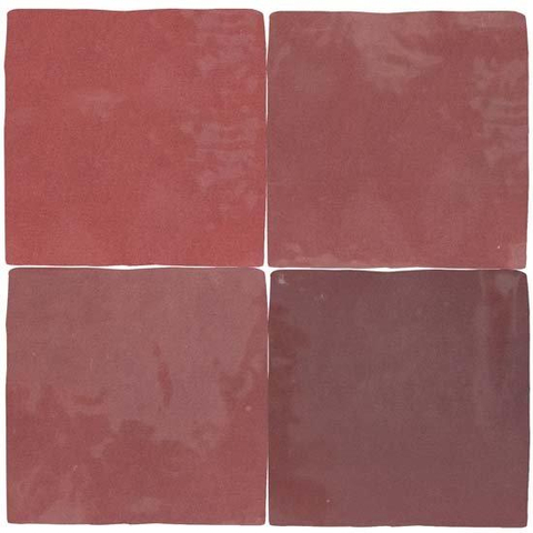 Ceralto Dorsena Large Carrelage mural - 10x10cm - 9.6mm - bordeaux SW852878